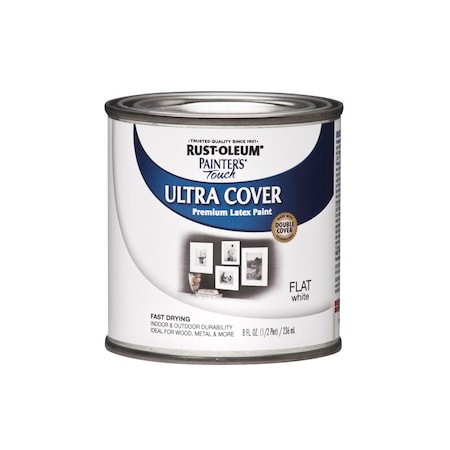 Krud Kutter Rust-Oleum Painters Flat White Water-Based Ultra Cover Paint Exterior and Interior 0.5 pt 1990730